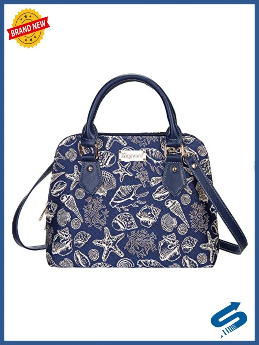 Faux Leather Satchel with Detachable Crossbody Strap